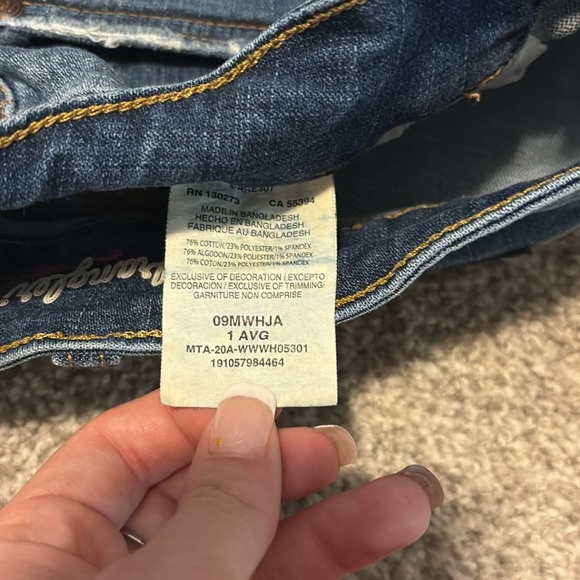 Wrangler Blue Denim Shorts - Picture 2 of 3